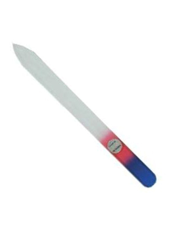 Nippes Glass Nail File, 750, Blue/Red/Silver