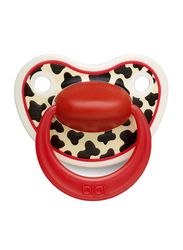 Bibi Tiger Swiss SV-A Silicone Soother, 0-6 Months, 115052, Red/Brown
