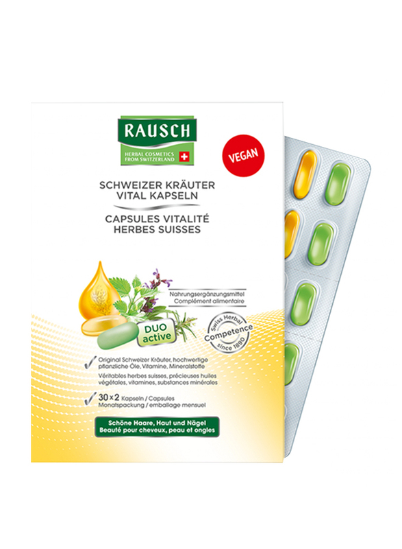 Rausch Swiss Herbal Vitality Food Supplement, 30 Capsules