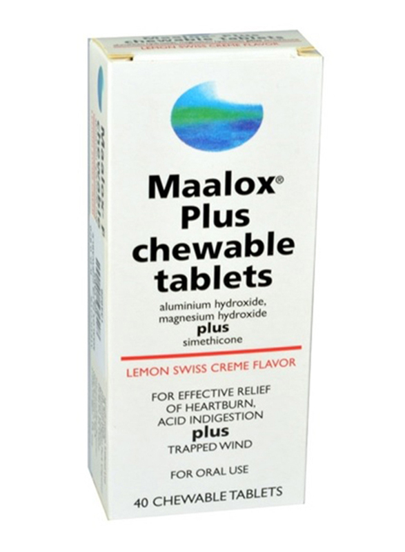 Maalox Plus Chewable Tablets, 40 Tablets