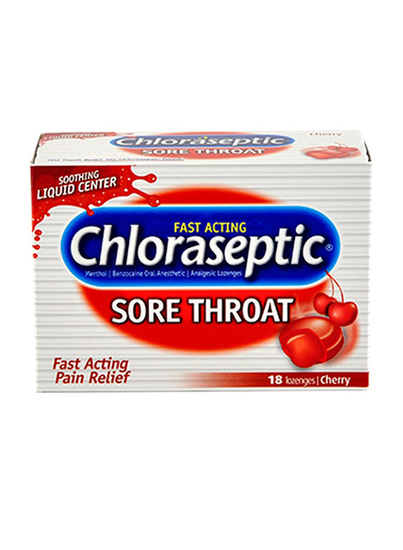 

Chloraseptic Cherry Sore Throat Lozenges, 18 Lozenges