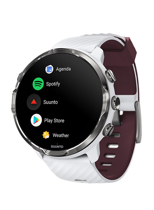 Suunto 7 Smartwatch, GPS, White/Burgundy