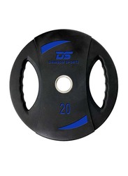 Dawson Sports TPU Weight Plates, Black, 2 x 20KG