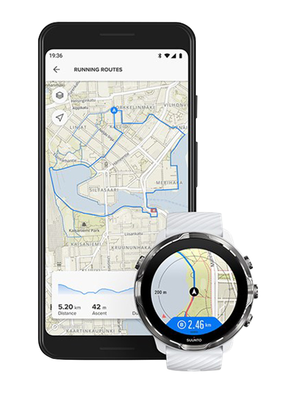 Suunto 7 Smartwatch, GPS, White/Burgundy