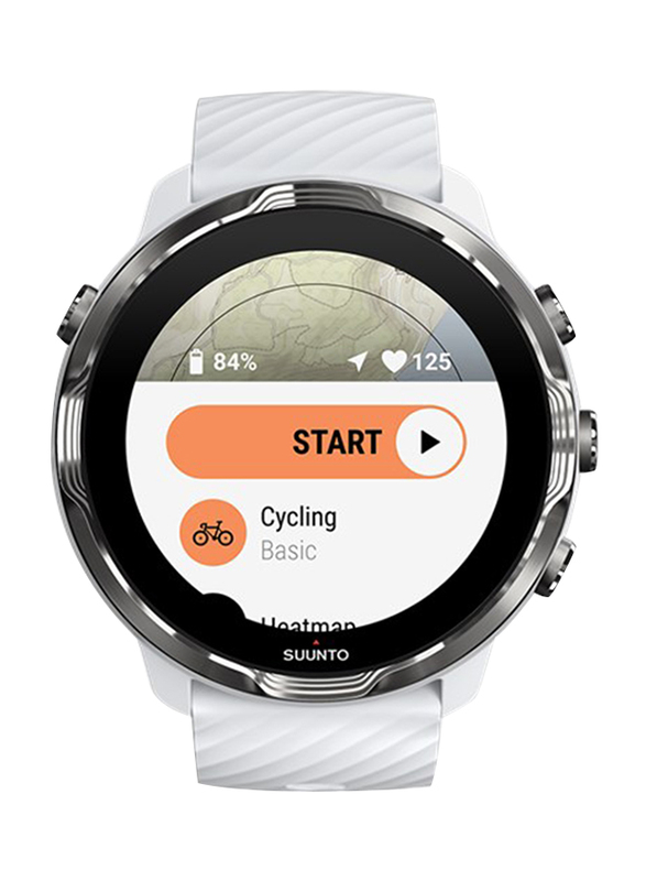 Suunto 7 Smartwatch, GPS, White/Burgundy