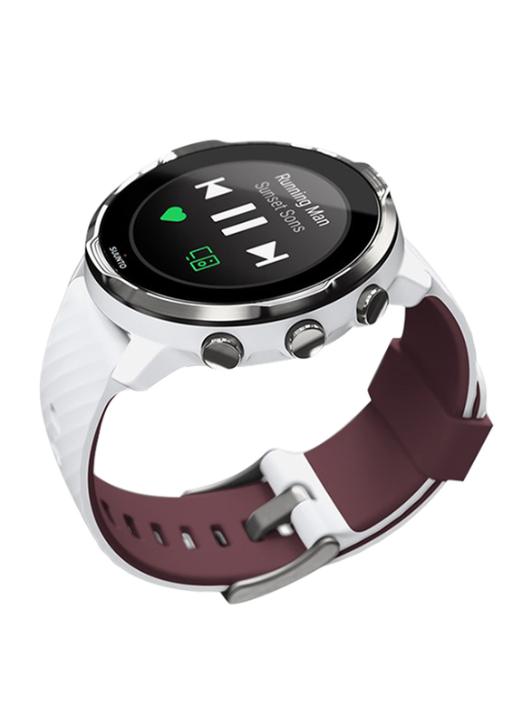 Suunto 7 Smartwatch, GPS, White/Burgundy