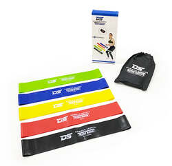 Dawson Sports Latex Resistance Mini Bands, 5 Pieces, Multicolor