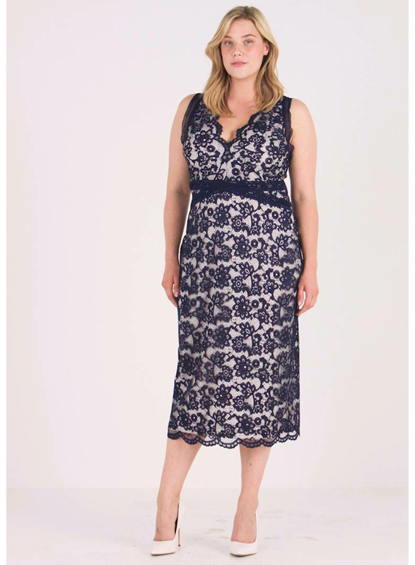 

TFNC London Arushi Sleeveless Midi Dress, Triple Extra Large, Navy Blue