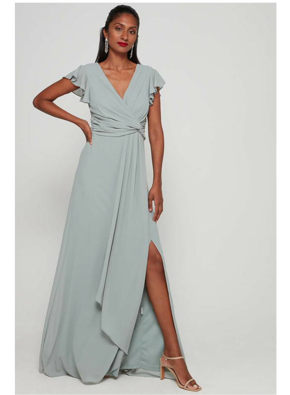 

TFNC London Juba Short Sleeve Maxi Dress, Medium, Light Green