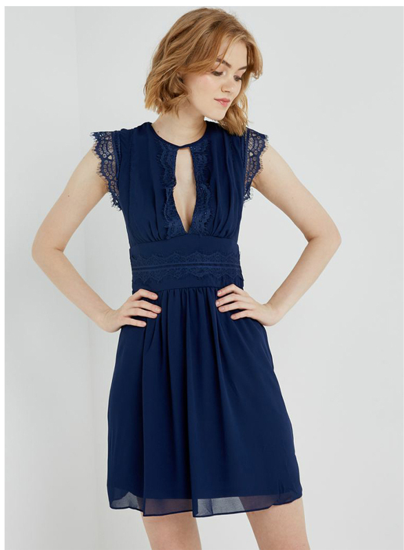 

TFNC London Finley Sleeveless Mini Dress, Extra Large, Navy Blue