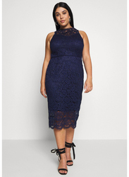 TFNC London Oneida Sleeveless Lace Midi Dress, Triple Extra Large, Navy Blue