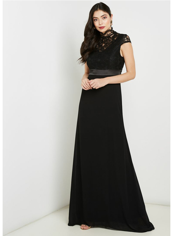 

TFNC London Moana Short Sleeve Maxi Dress, Double Extra Large, Black