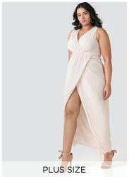 TFNC London Dixie Sleeveless Maxi Dress, Medium, Beige