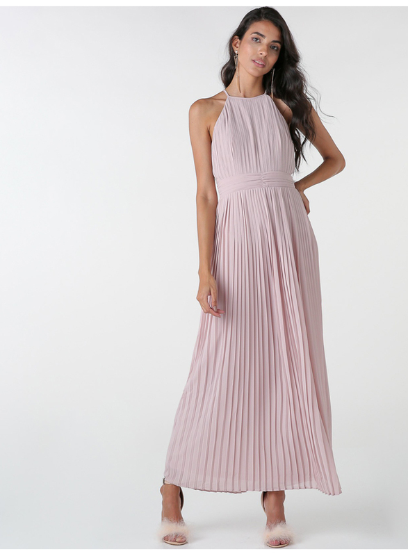 

TFNC London Serene Sleeveless Maxi Dress, 4 Extra Large, Light Pink