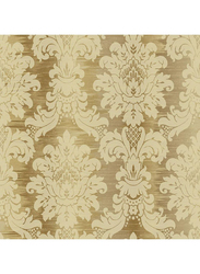 Wallquest Parisian Floral Damask Printed Wallpaper, 10 x 0.53 Meter, Brown/Beige