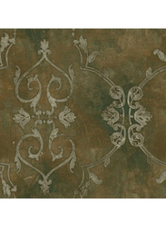 Wallquest Renaissance Damask Wallpaper, 0.52 x 10 Meter, Dark Green/Gold