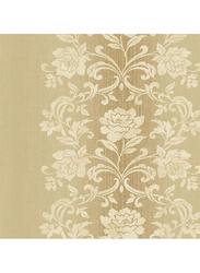 Wallquest Platinum Floral Pattern Wallpaper, 0.53 x 10 Meter, Gold