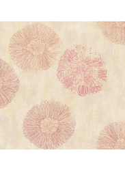 Wallquest Minerale Floral Printed Wallpaper, 0.53 x 10 Meter, Peach/Beige
