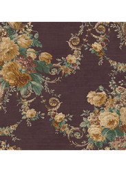 Wallquest Parisian Floral Printed Wallpaper, 10 x 0.53 Meter, Maroon/Gold/Green