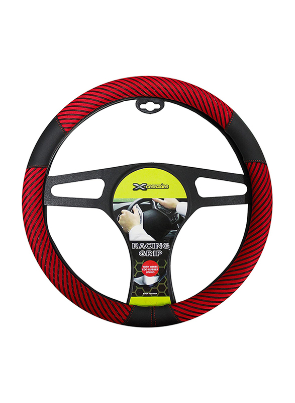 

Xcessories Stripes Steering Cover, 13cm, Red
