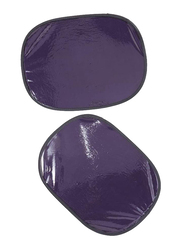 Xcessories Static Round Shaped Side Sunshade, Purple, 2 Pieces