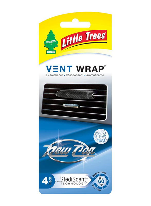 Little Trees Vent Wrap New Car Scent Air Freshener, Black