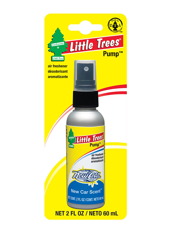 Little Trees Pump Spray New Car Scent, 60ml, Grey/Black