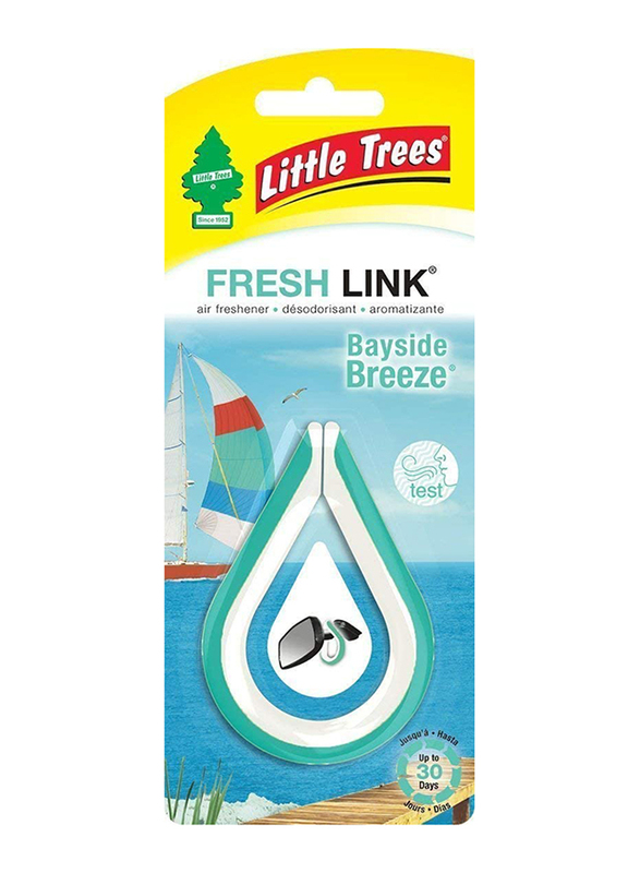 Little Trees Fresh Link Bayside Breeze Car Air Freshener, Blue/White
