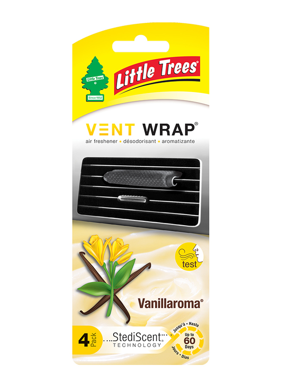 Little Trees Vent Wrap Vanillaroma Air Freshener, Black