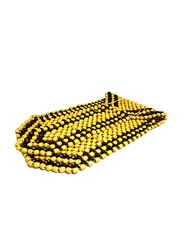 Maagen Bamboo Beaded Comfort Seat Cushion, Yellow/Brown