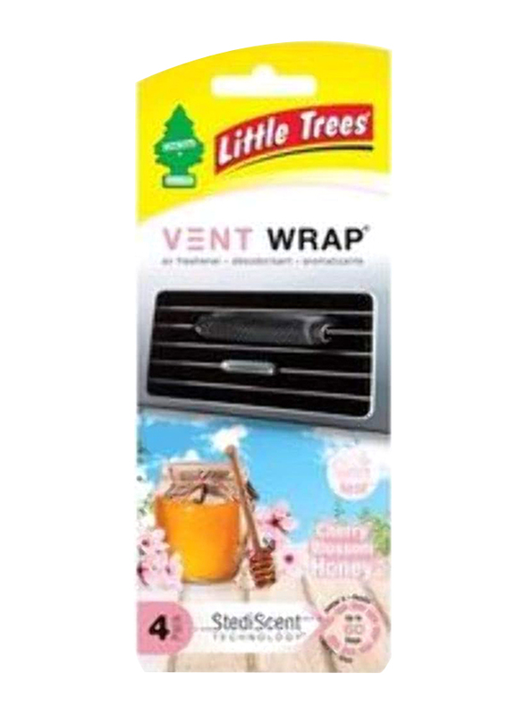 Little Trees Cherry Honey Blossom Vent Wrap Air Freshener, Black