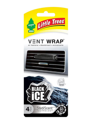 Little Trees Vent Wrap Black Ice Air Freshener, Black