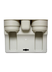 Maagen Car Multifunction Cup Bottle Holder and Seat Gap Organizer, Small, Beige