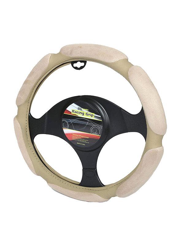 Xcessories Paded Steering Wheel Cover, Beige