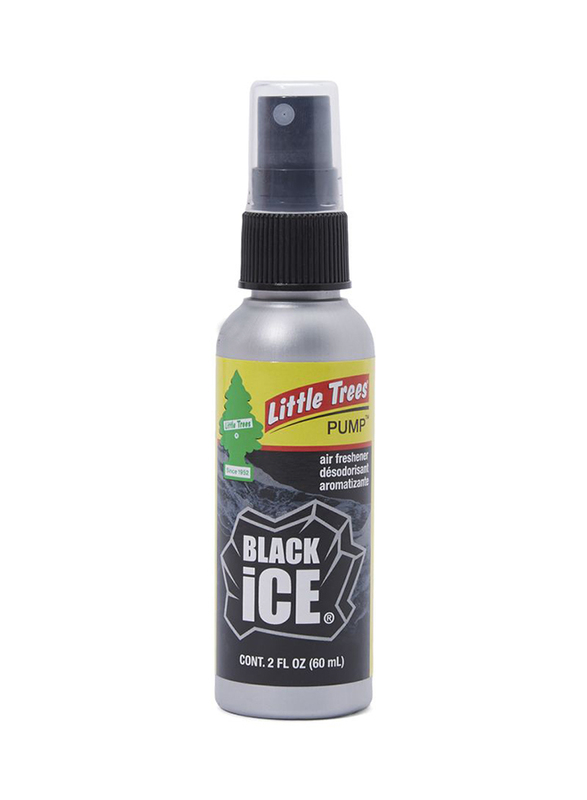 Little Trees Pump Spray Black Air Freshener, 60ml, Black