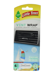 Little Trees Vent Wrap Bayside Breeze Car Air Freshener, Black