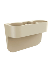 Maagen Car Multifunction Cup Bottle Holder and Seat Gap Organizer, Big, Beige