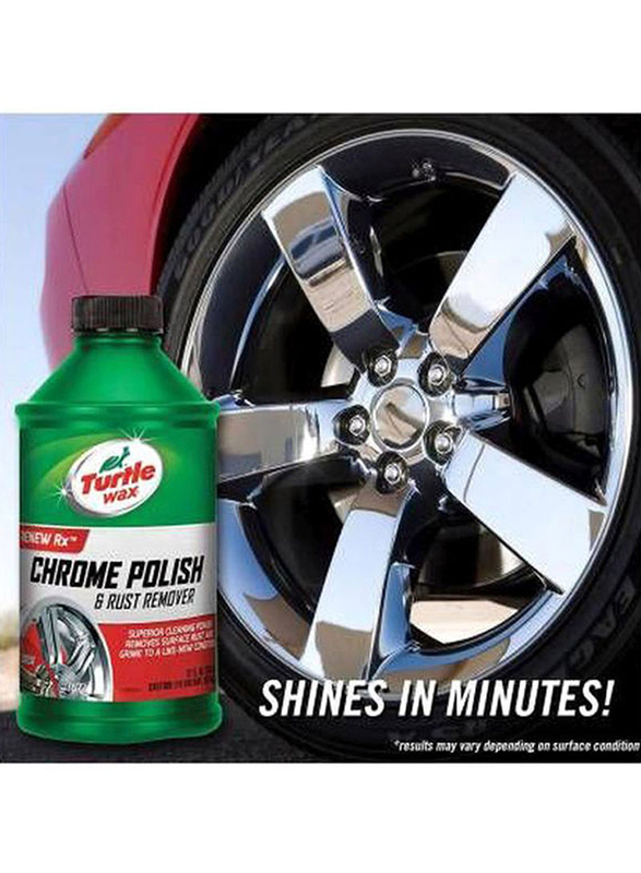 Turtle Wax 355ml Chrome Polish and Rust Remover, Clear