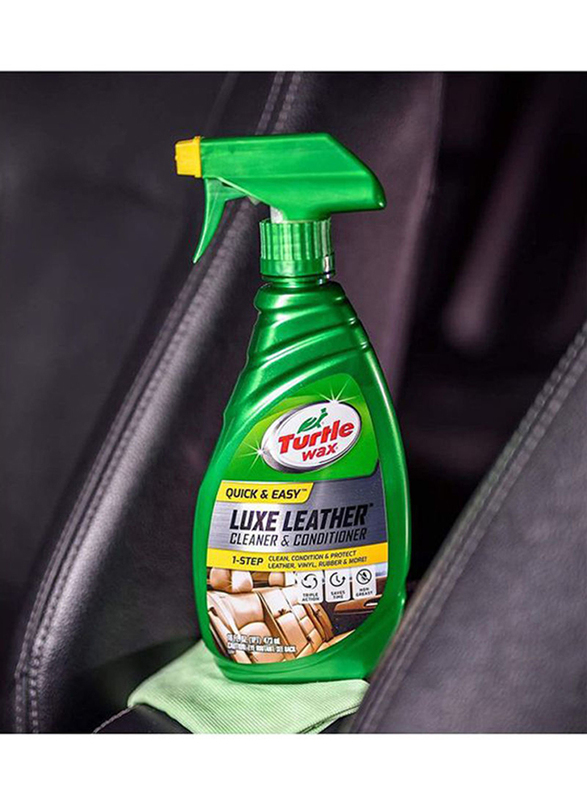 Turtle Wax 473ml Luxe Leather Cleaner and Conditioner, Green