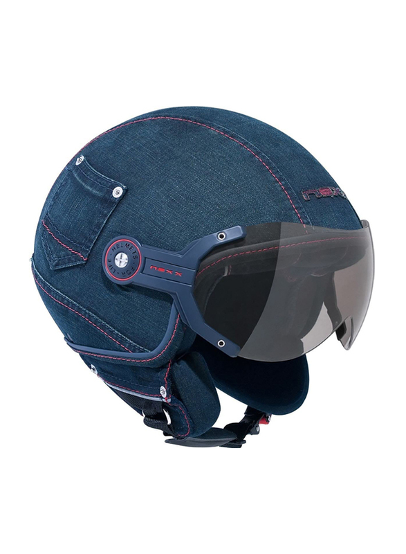 

Nexx X60 Denim Cult Open Face Helmet, Medium, Blue