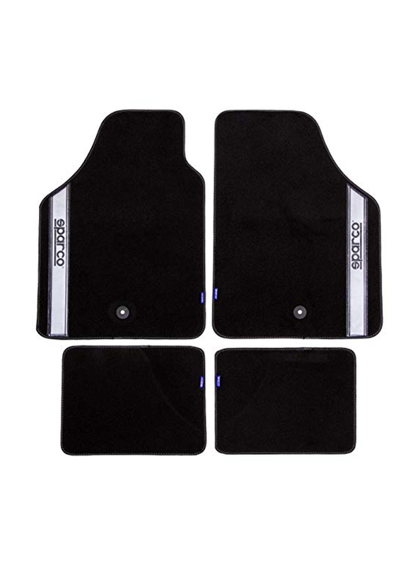 

Sparco Car Floor Mat B Set, Universal Size, 4 Pieces, Black/Grey