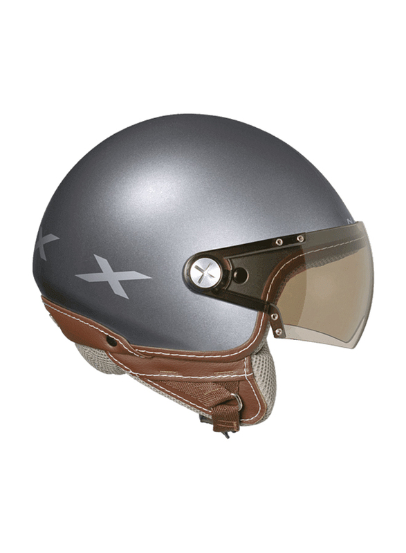 

Nexx X60 Rap Open Face Helmet, Medium, Dark Grey/Brown