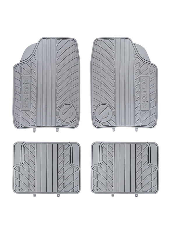 

Sparco PVC Car Floor Mat Set, Universal Size, 4 Pieces, Grey