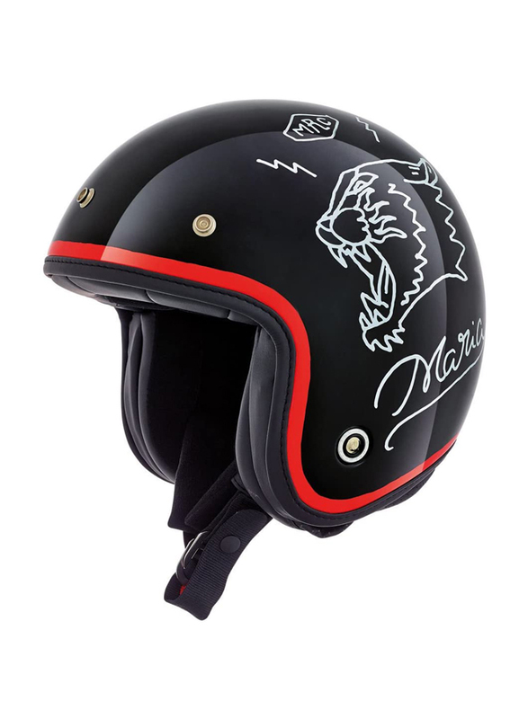 

Nexx X.G10 Drake Open Face Helmet, Extra Large, Red/Jet Black