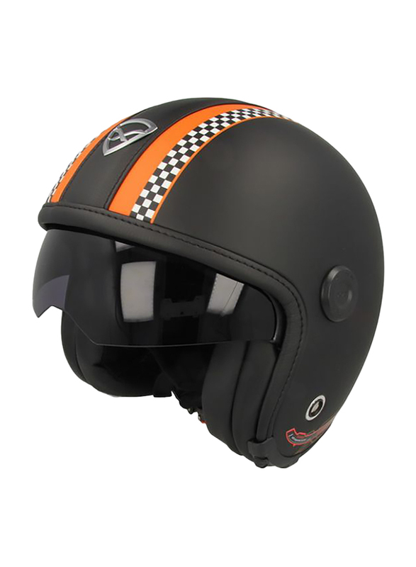 

Nexx X70 Freedom Open Face MT Helmet, Medium, Black/Orange