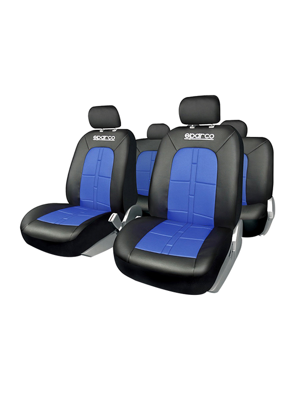 

Sparco Universal Seat Cover Set, 4 Pieces, Black/Blue