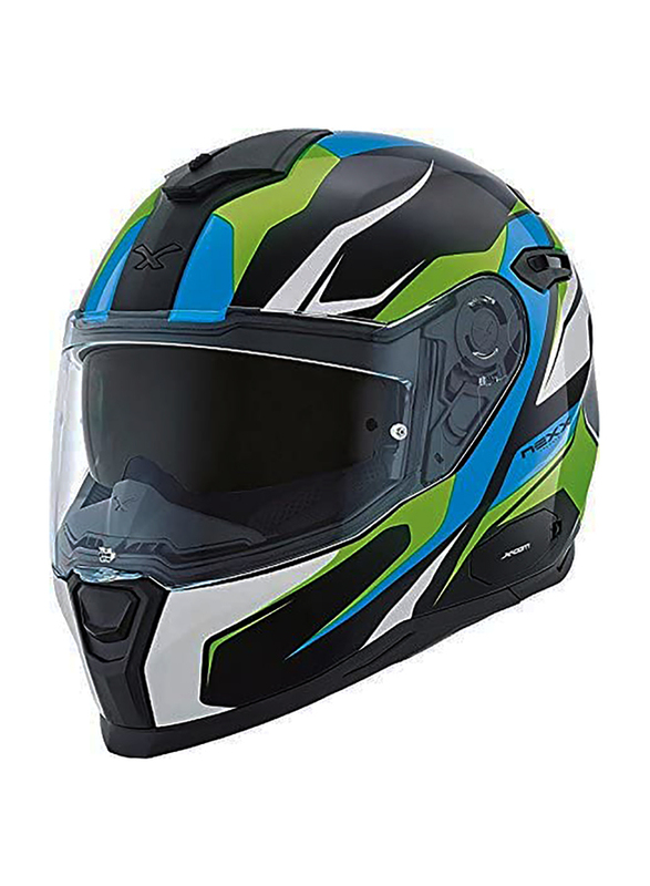 

Nexx SX.100 Quantic Helmet, Extra Large, Blue/Neon Green