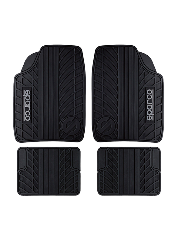 

Sparco PVC Car Floor Mat Set, Universal Size, 4 Pieces, Black