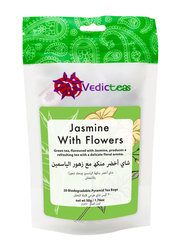 Vedic Tea Jasmine Flowers Tea, 2.5g x 20 Tea Bags