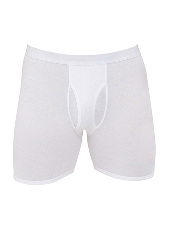 Aerocool Cotton Boxer Brief for Men, White, Double Extra Large